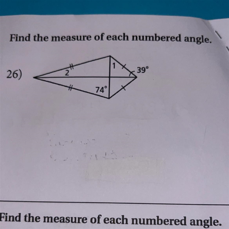 Find the measure of each numbered angle.-example-1