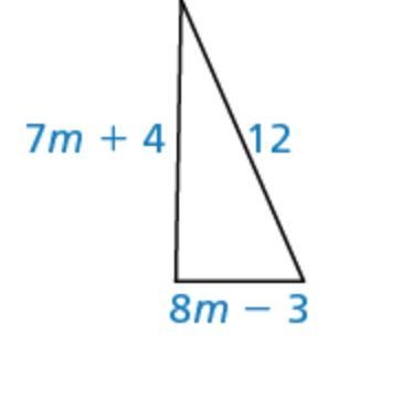 Write a simplified expression for the perimeter of the triangle.-example-1