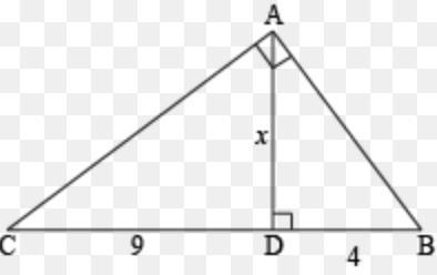 Solve using geometric mean theorem-example-1