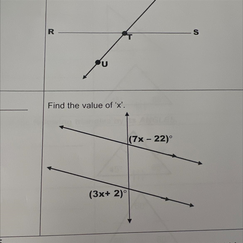 Find the value of “x”??? HELP ME PLEASE!!!!!-example-1