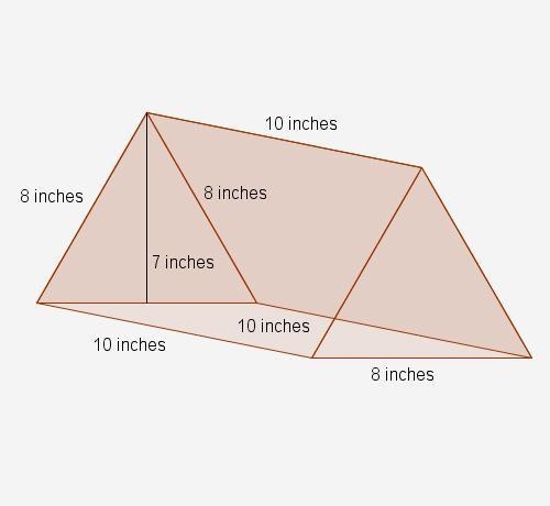 Nikki use some cloth to make a miniature tent, as shown in the figure. How much cloth-example-1