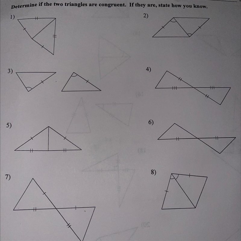 Determine if the two triangles are congruent. If they are, state how you know-example-1