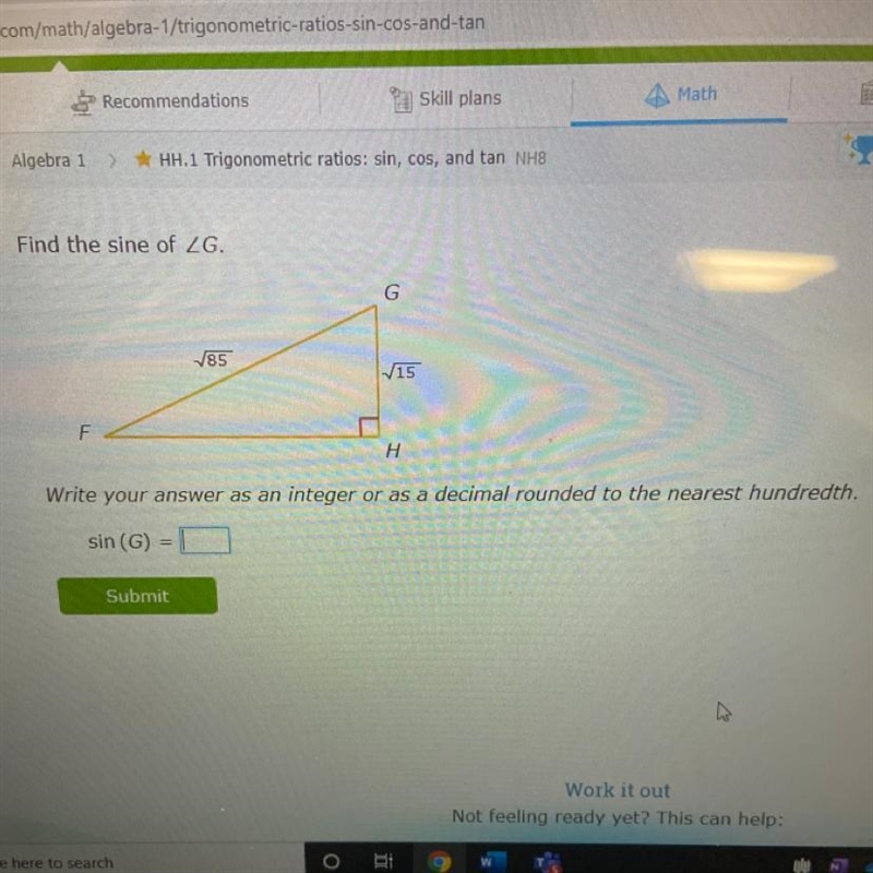 Find the sin of Write your answer as an integer or a decimal rounded to the nearest-example-1