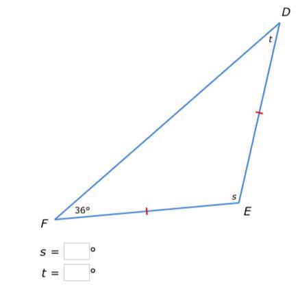 What are the values of s and t?-example-1