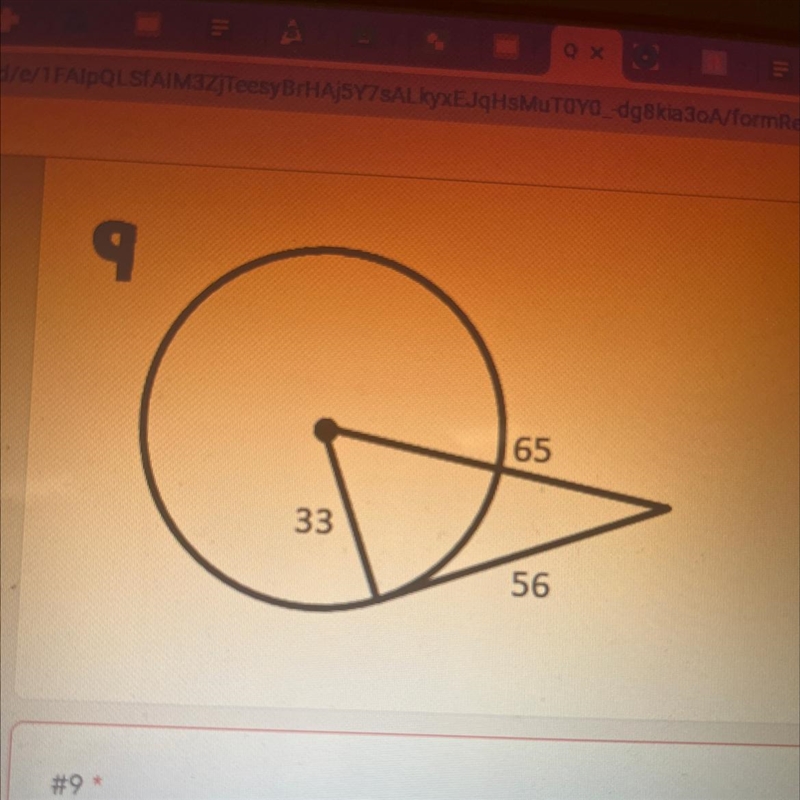 33 65 56 Is this tangent?-example-1