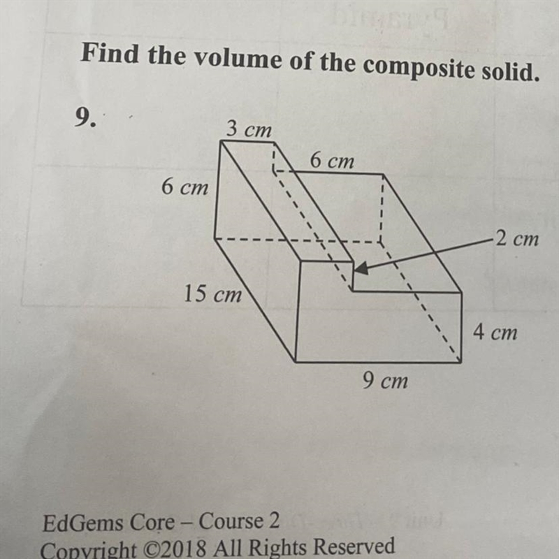 Find the volume of the composite solid.-example-1