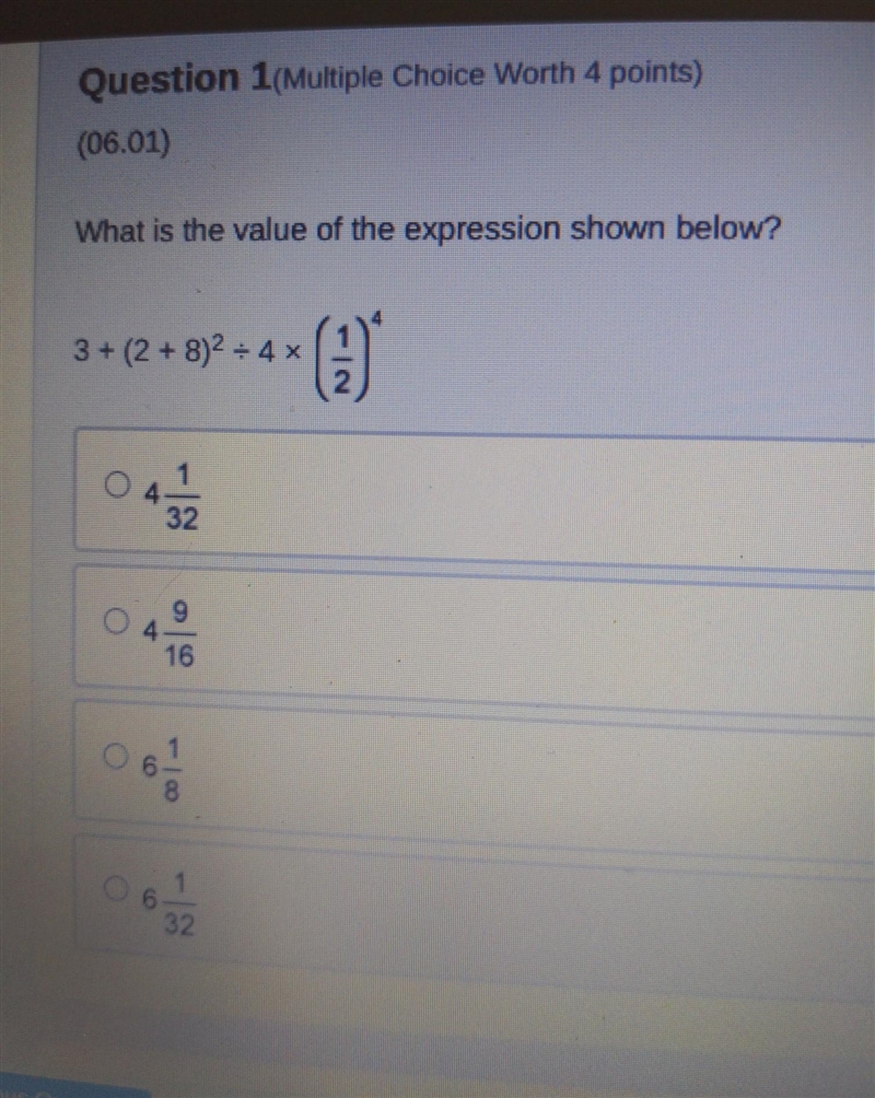 What is the value of the expression shown below? 3+ (2 + 8)2 + 4x​-example-1