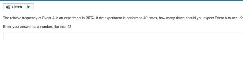 The relative frequency of Event A in an experiment is 20%. If the experiment is performed-example-1