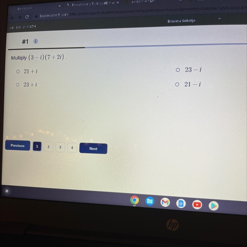 Multiply (3-i) (7+2i)-example-1