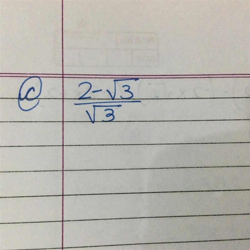 2-root3/root3. Rationalize the following equation-example-1