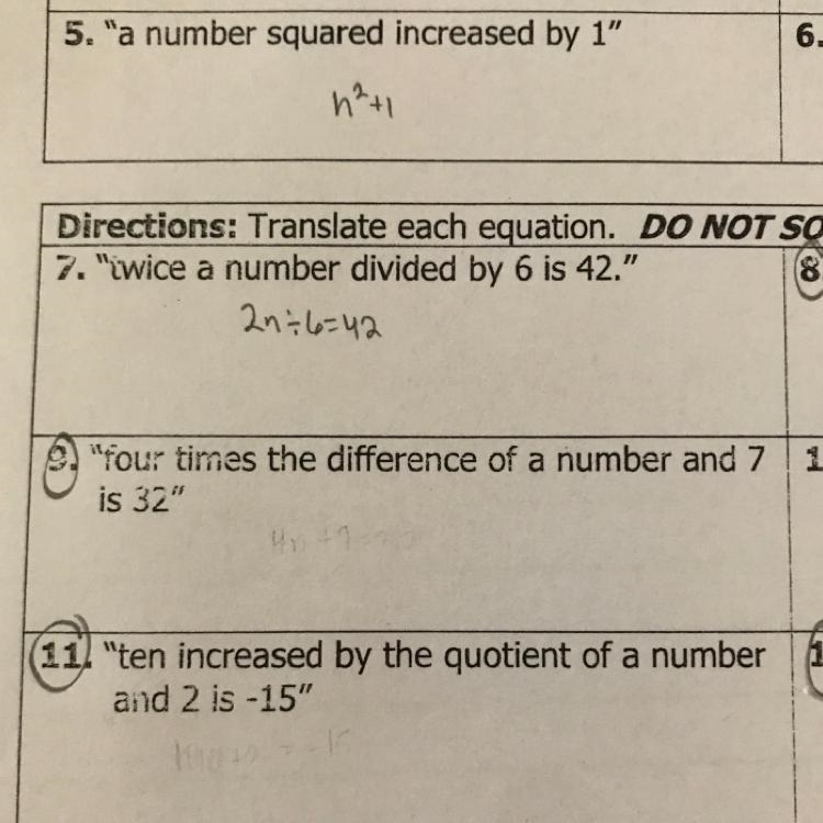 Directions: Translate equation DO NOT SOLVE! "four times the difference of a-example-1