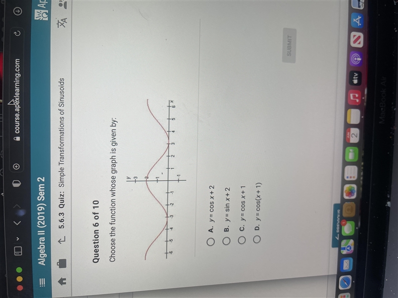 Choose the function whose graph is given by-example-1