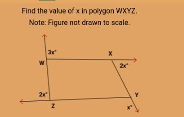 Find the value of X in the polygon below-example-1