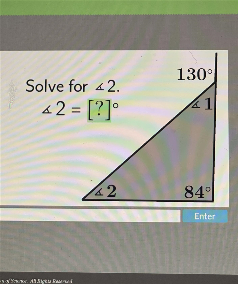 Solve for 42. 42 = [?]° 42 130⁰ 41 84°-example-1