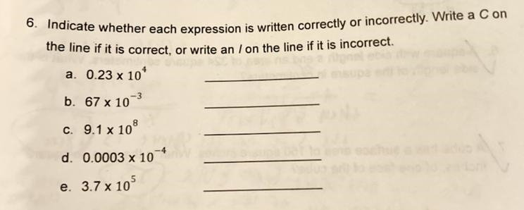 6. Indicate whether each expression is written correctly or incorrectly. Write a C-example-1