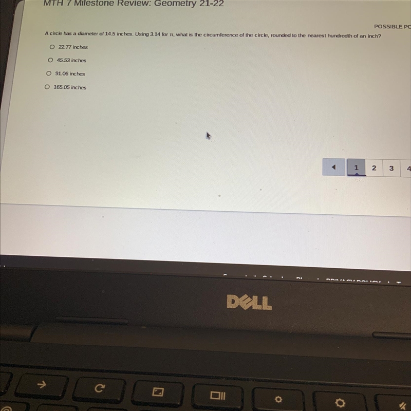 WHOEVER RESPONDS FIRST WILL GET MARKED BEST. A circle has a diameter of 14.5 inches-example-1