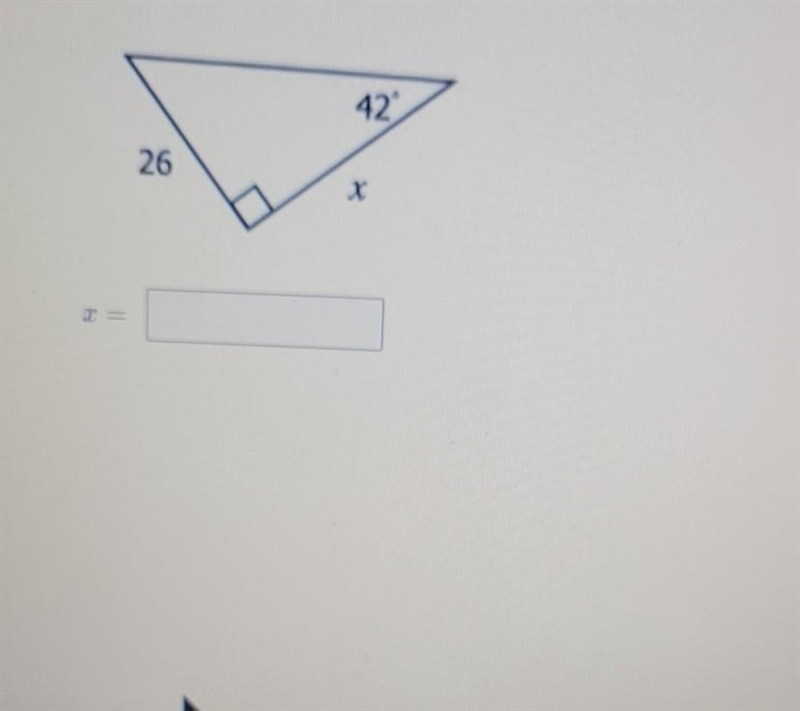 Use trig function to find the value of x. Round your answer to the nearest tenth (First-example-1