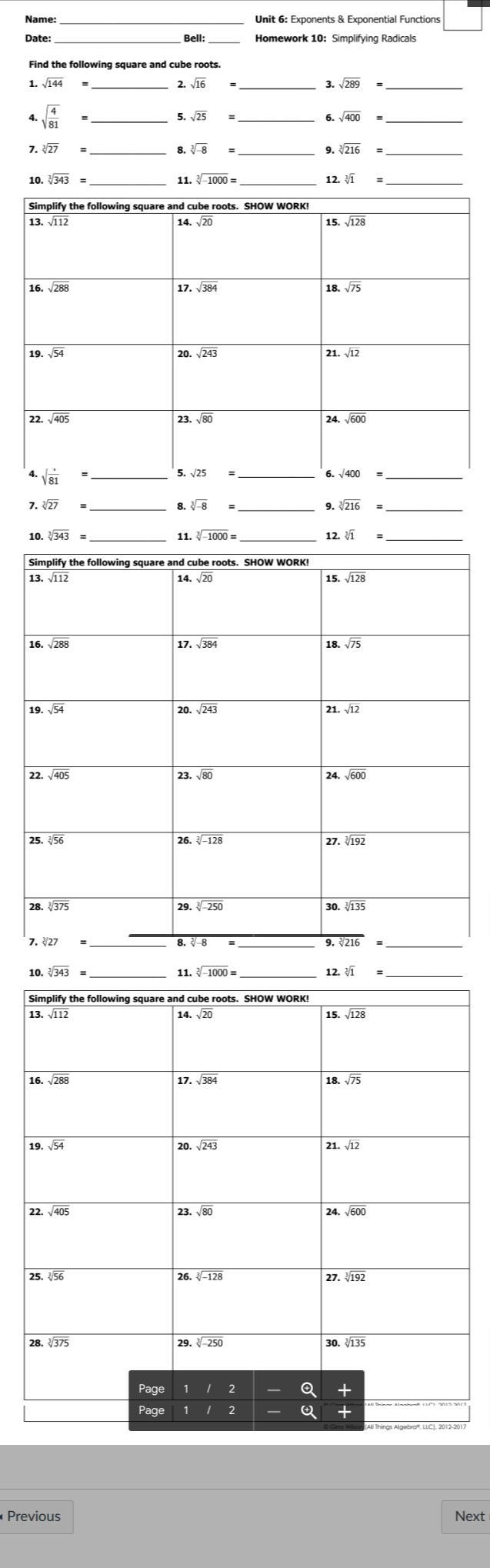 Answer 1-30 With work shown Please and Thankyou-example-1