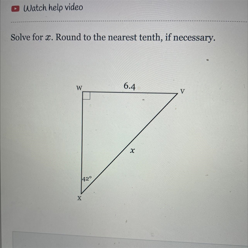 Round to nearest tenth and solve for x-example-1