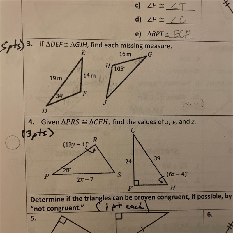 On number 3 i need to find the following: DF= JH= GJ= m m please help and explain-example-1