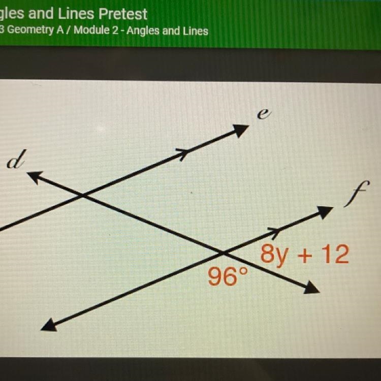 Solve for y. A. 12 B. 13.5 C. 9 D. 10.5-example-1