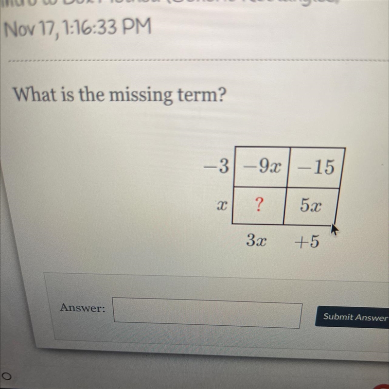 50 points. What is the missing term?-example-1