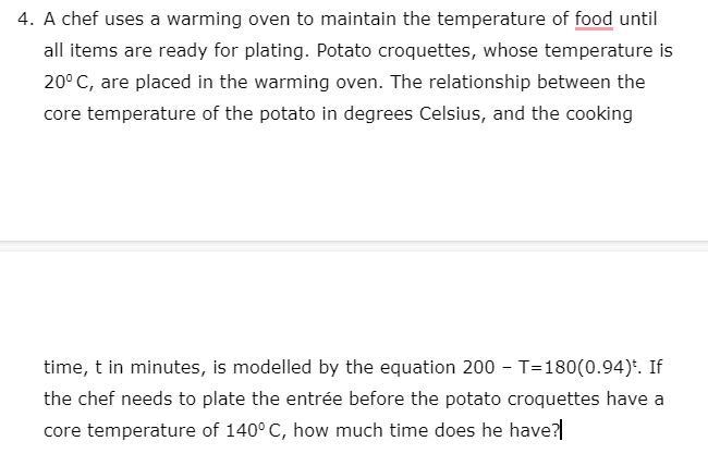 A chef uses a warming oven to maintain the temperature of food until all items are-example-1