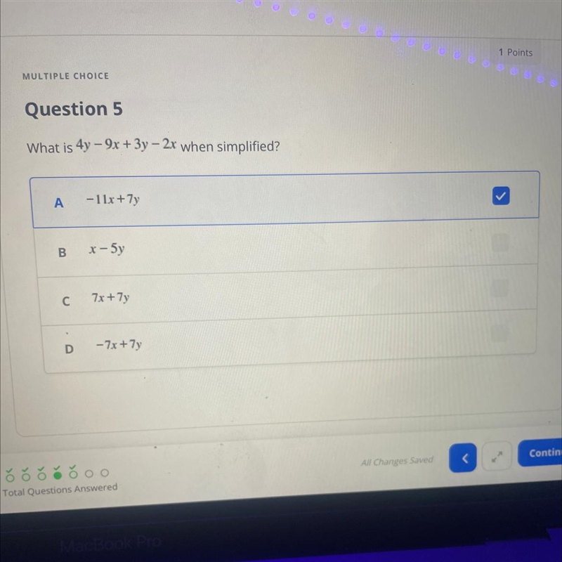 What is 4y - 9x + 3y - 2x when simplified?-example-1