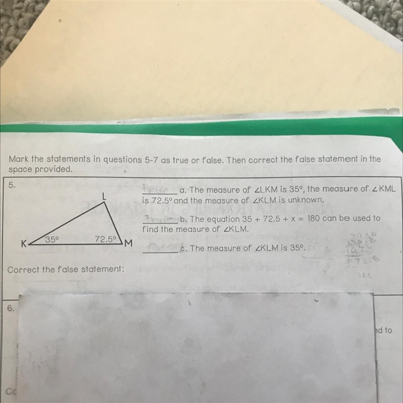 A. The measure of LKM is 35º, the measure of KLM is 72.5° and the measure of KLM is-example-1