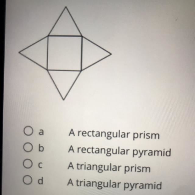 What shape could be created from the net shown below?-example-1