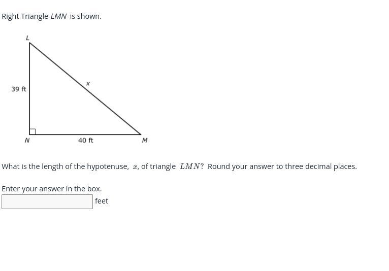 What is the length of the hypotenuse?-example-1