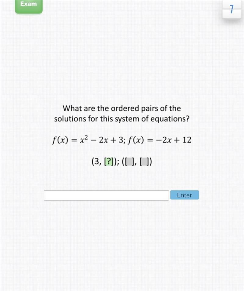 What are the ordered pairs of the solutions for this system of equations?-example-1