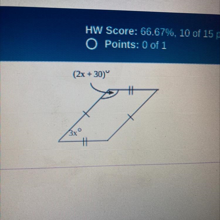 Algebra 1 = Homework: Algebra 1 Multistep Equations Find the value of x. (Hint: The-example-1