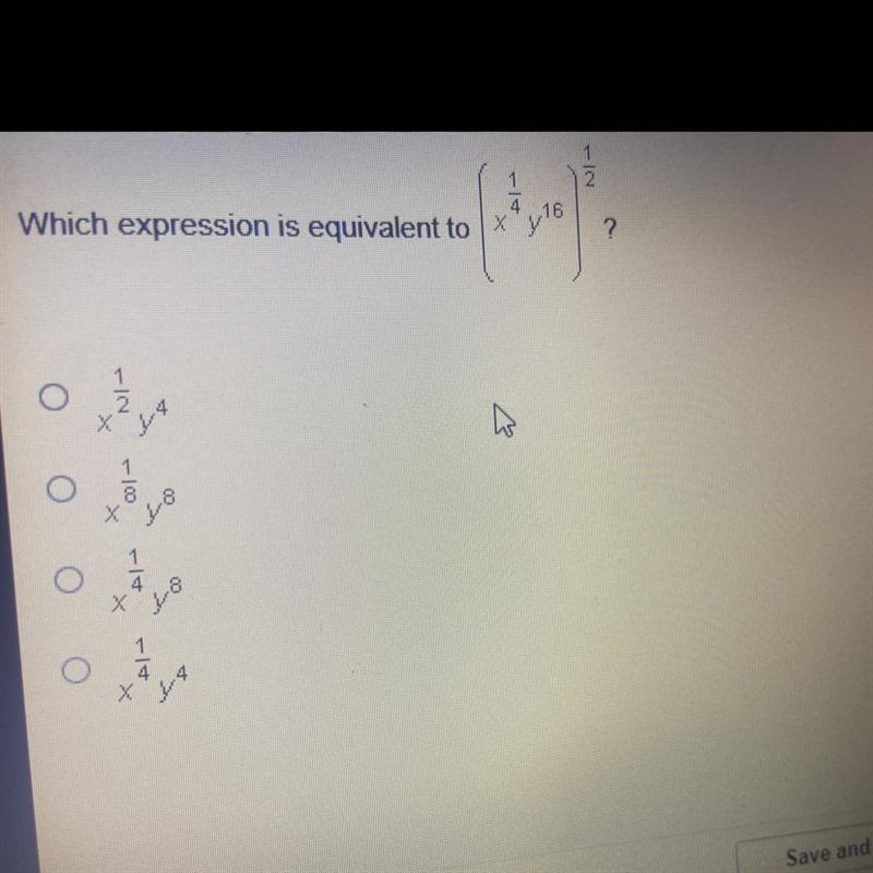 ½ Which expression is equivalent to 16 ?-example-1