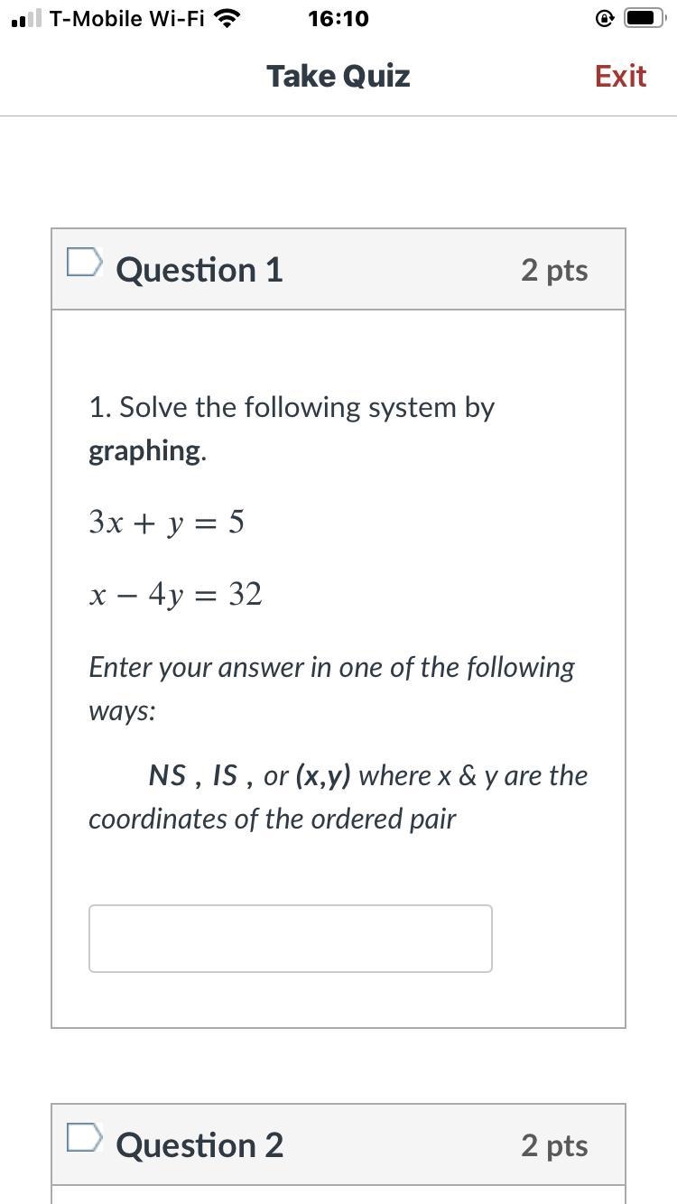 I need help getting these equations into coordinates so i can graph them-example-1