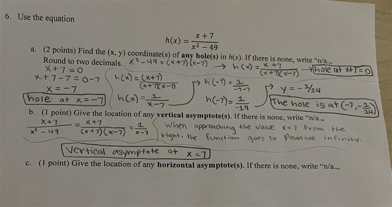 Use the equation: …..c. Give the location of any horizontal asymptote(s). If there-example-1