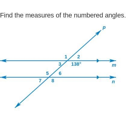 Finding Angle Measures When Parallel Lines Are Cut By a Transversal-example-1