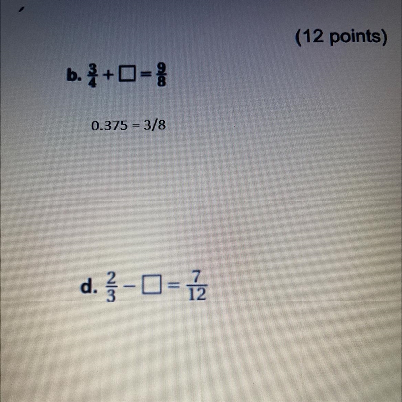 What can be subtracted from 2/3 to equal 7/12-example-1