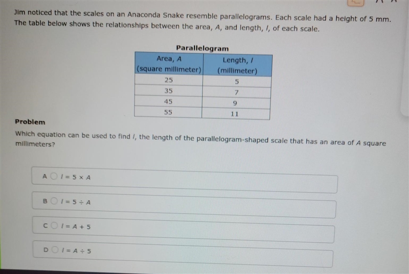 (Ed Galaxy question-Represent: Area and Volume) which equation can be used to find-example-1