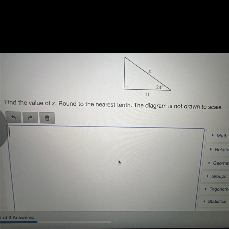 Find the value of X. Round to the nearest 10th. Diagram is not on the scale￼-example-1