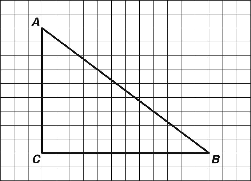 Triangle ABC is shown on the grid below. Which value best represents the length of-example-1