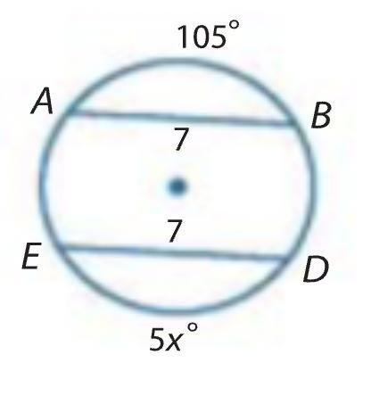 Find the value of x. x = 10 x = 25 x = 11 x = 21-example-1