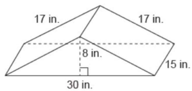 PLEASE HELP! Find the surface area of the right triangular prism.-example-1