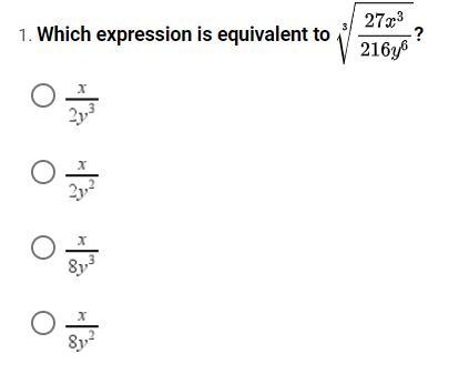 Which expression is equivalent? Please help!!!!-example-1