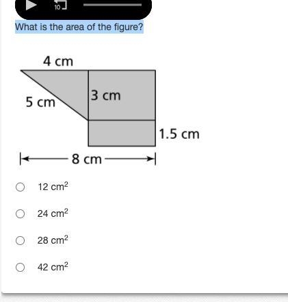 HELP PLEASE ASAP. What is the area of the figure?-example-1