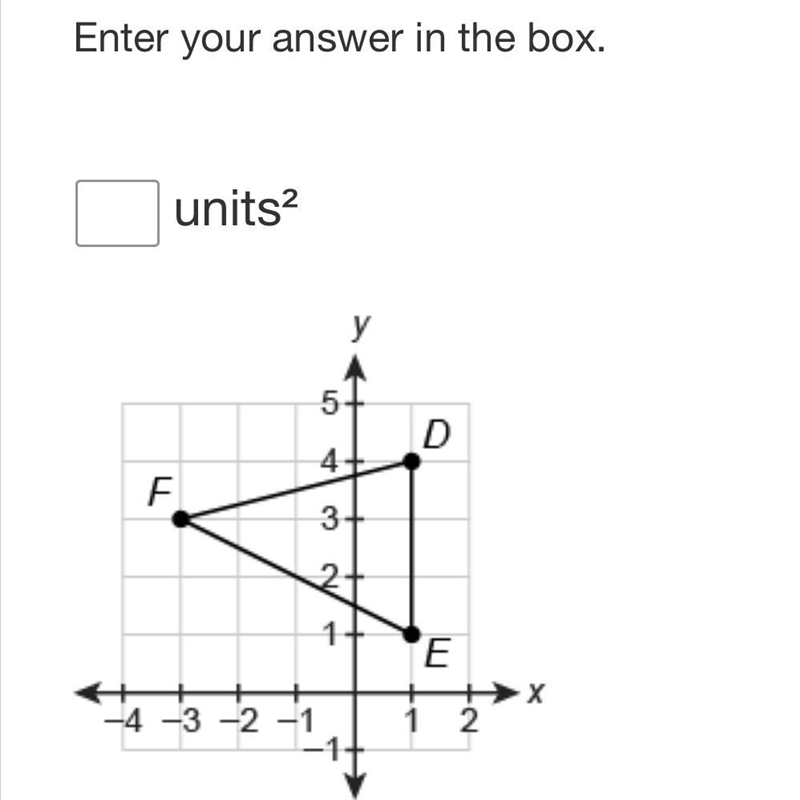 Pls help :,) What is the area of this triangle? units²-example-1