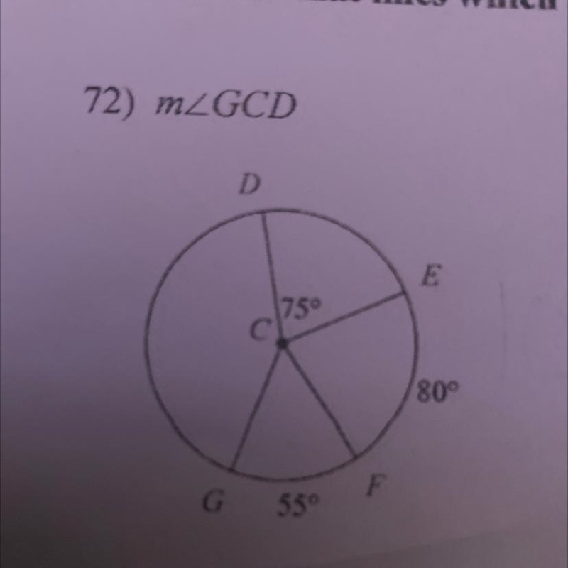 I need to know how to find the measure of the arc or central angles indicated-example-1