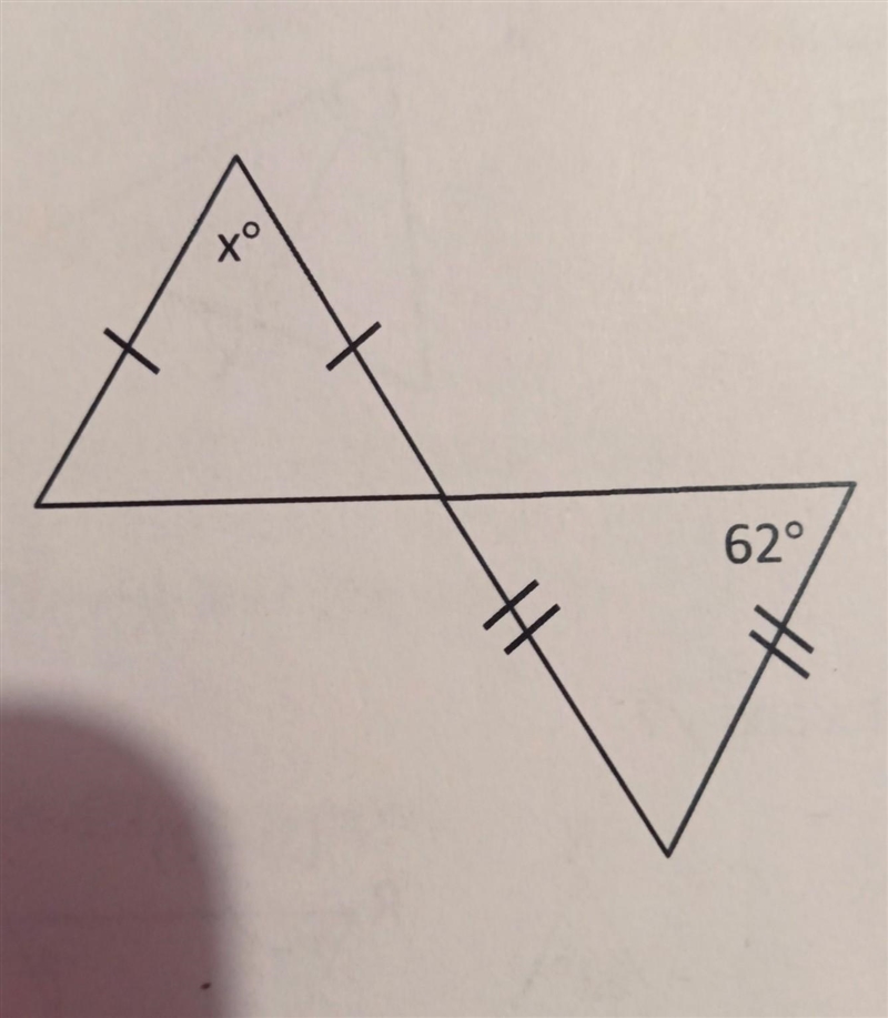 How to solve for x on these triangles?​-example-1