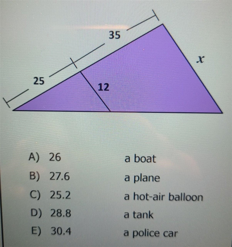 1 Find the missing side in the similar figures below: ​-example-1