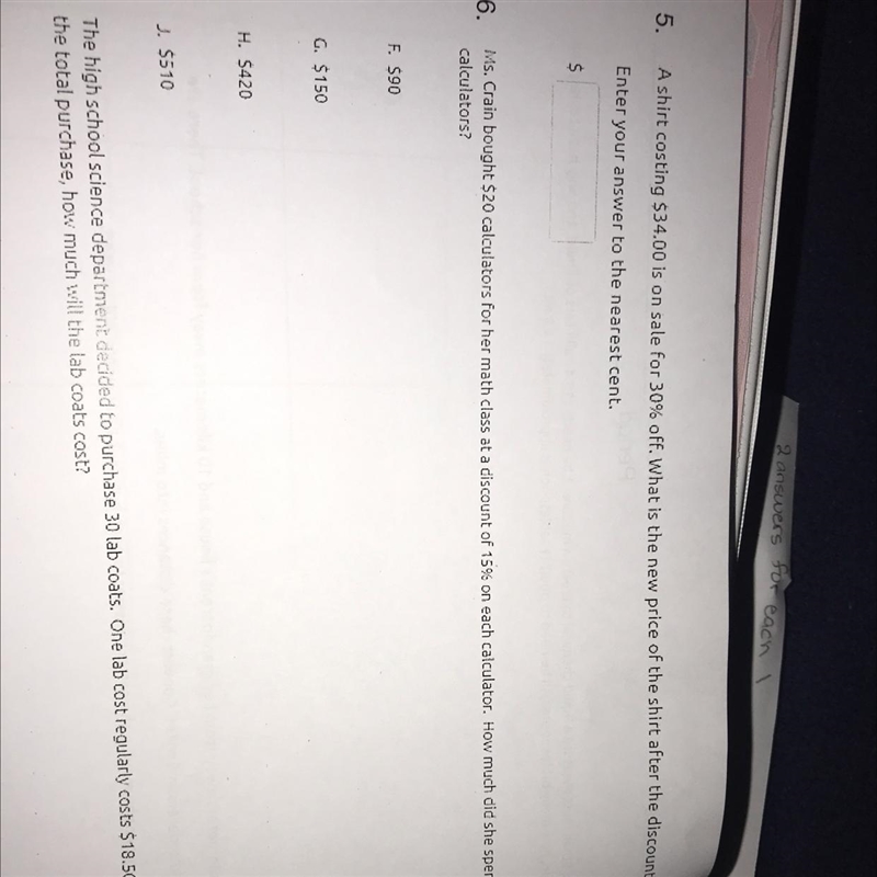 HELP WITH PROBLEM 5 AND 6 SHOW WORK PLS!!!!-example-1